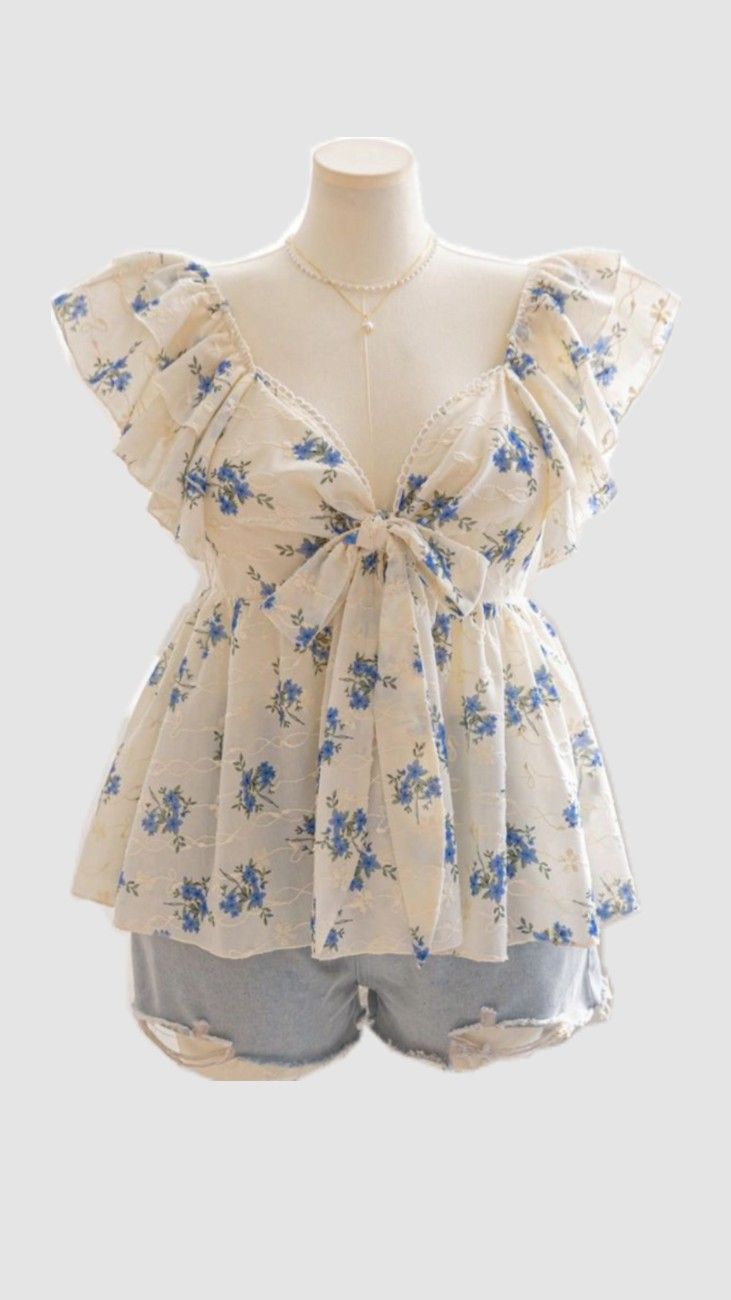 Celestia Sheer Bloom Peplum Top