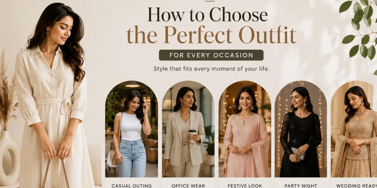 Elegant women's fashion outfits for casual, office, party, festive, and everyday occasions with timeless styling inspiration.